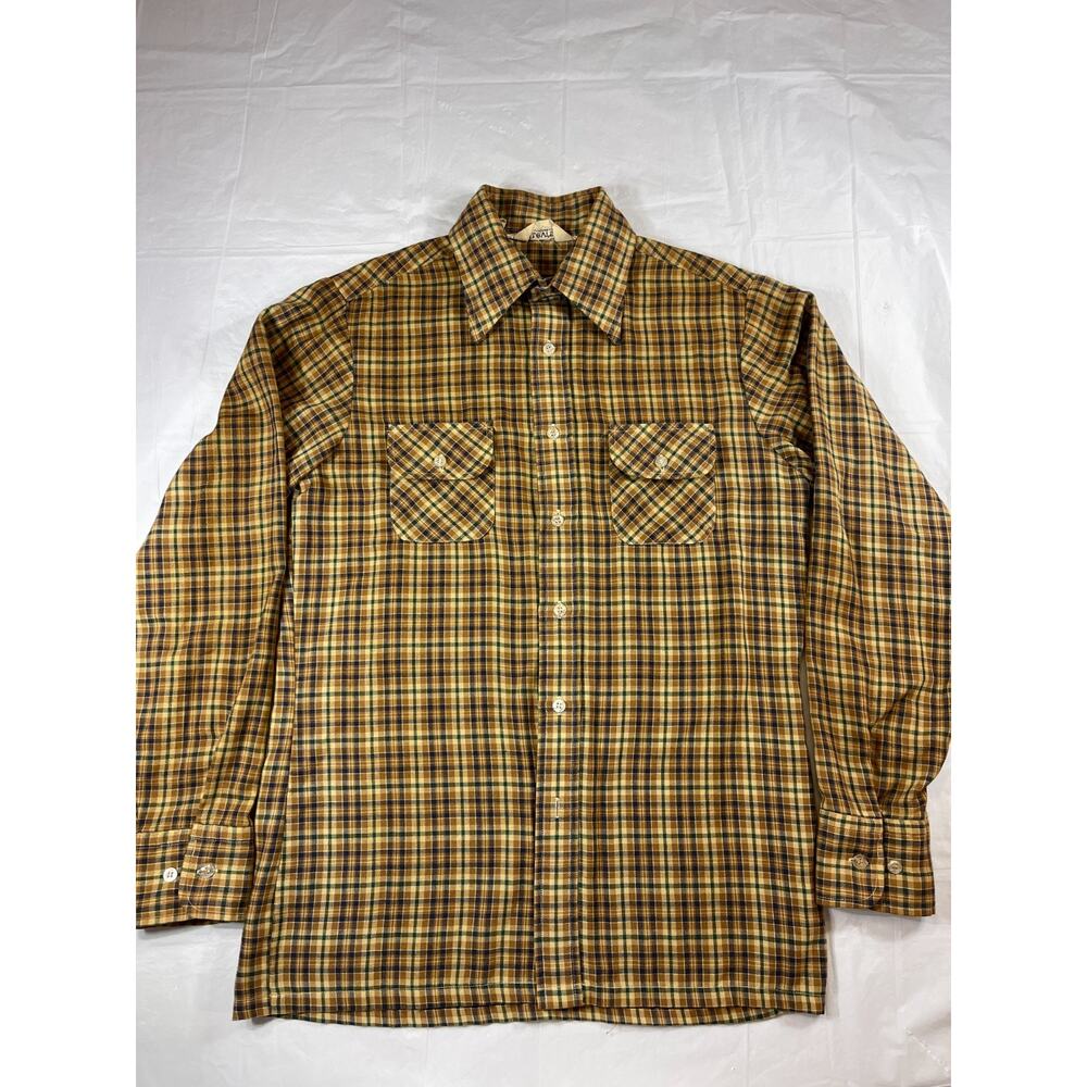 Vintage Levi’s Sportswear Plaid Flannel Shirt Men’s M Brown Green 1978 USA